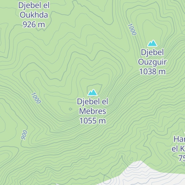 Map of Djebel el Mebres