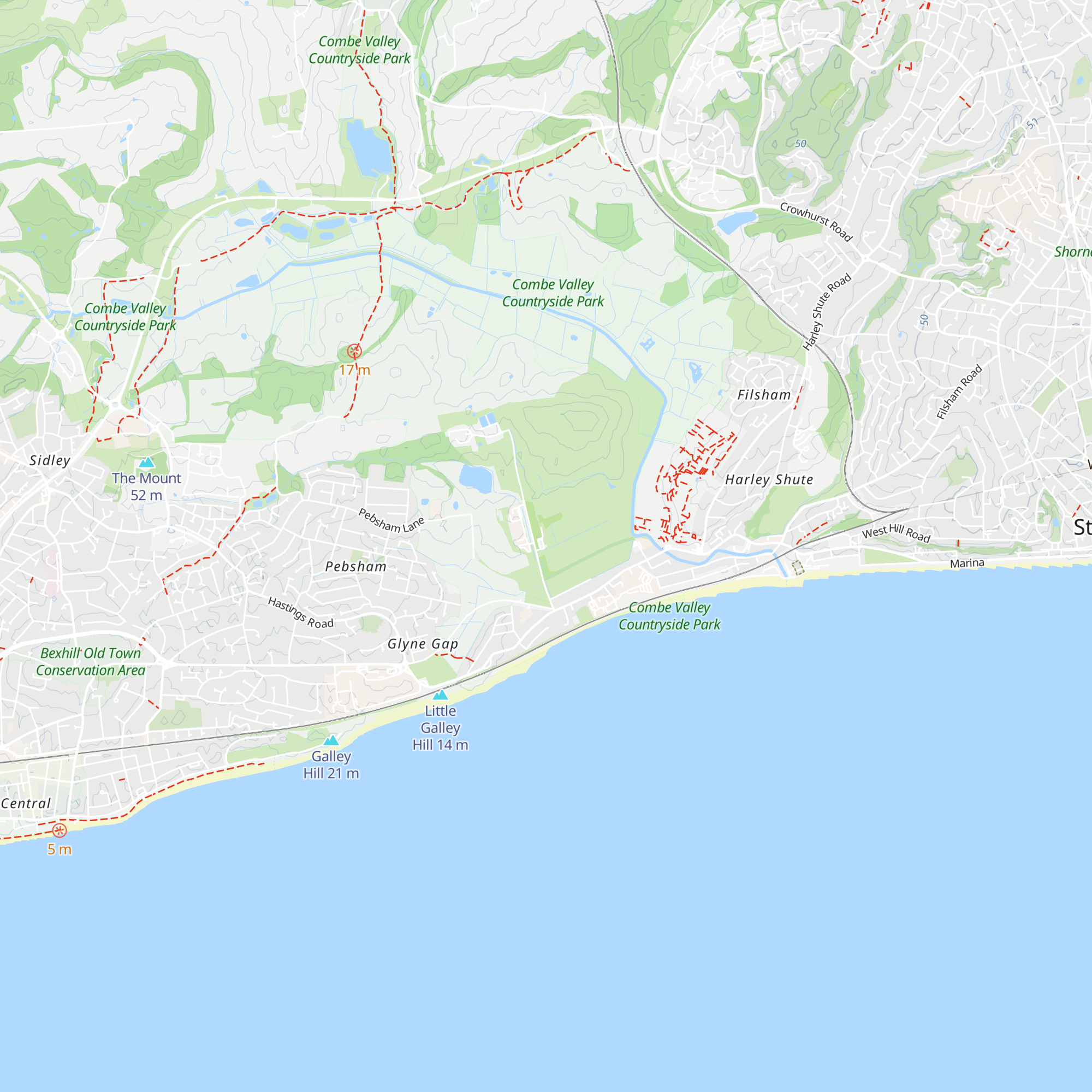 Combe Valley Discovery Centre map