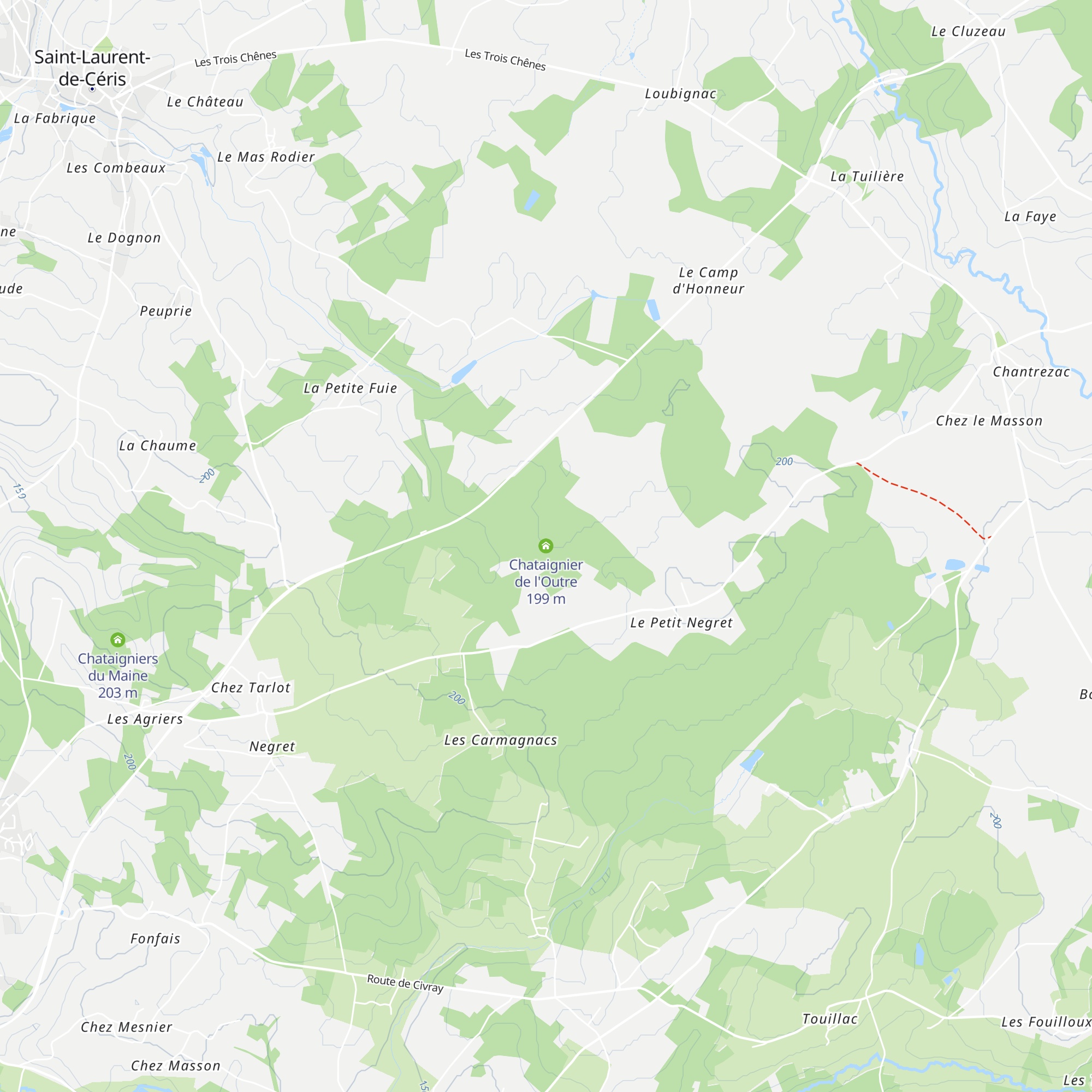 Chataignier de l'Outre map