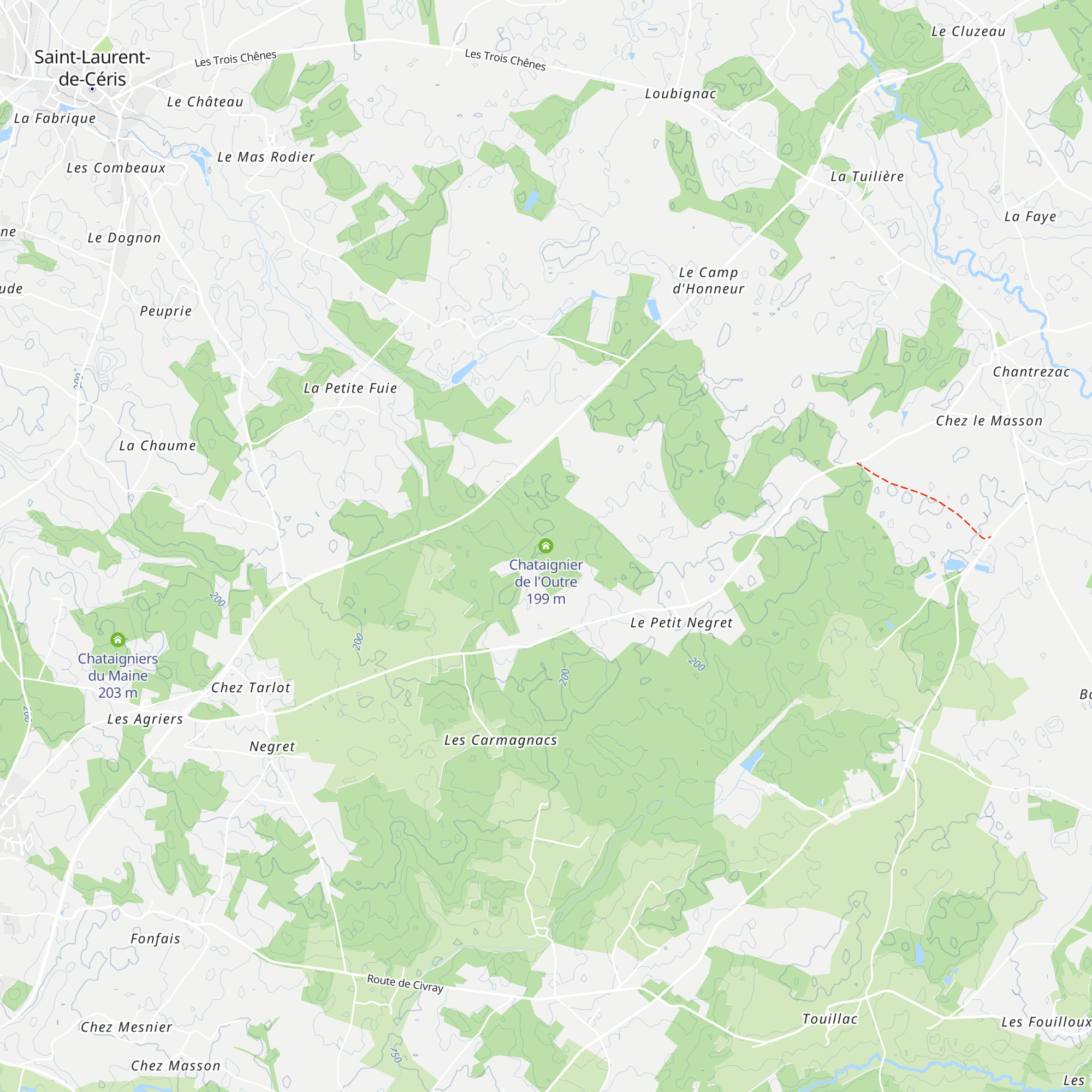 Chataignier de l'Outre map