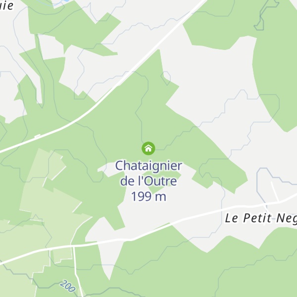 Map of Chataignier de l'Outre