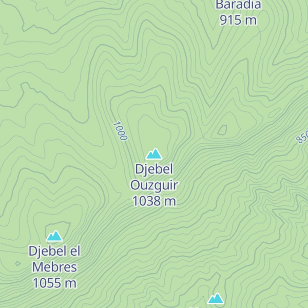 Map of Djebel Ouzguir