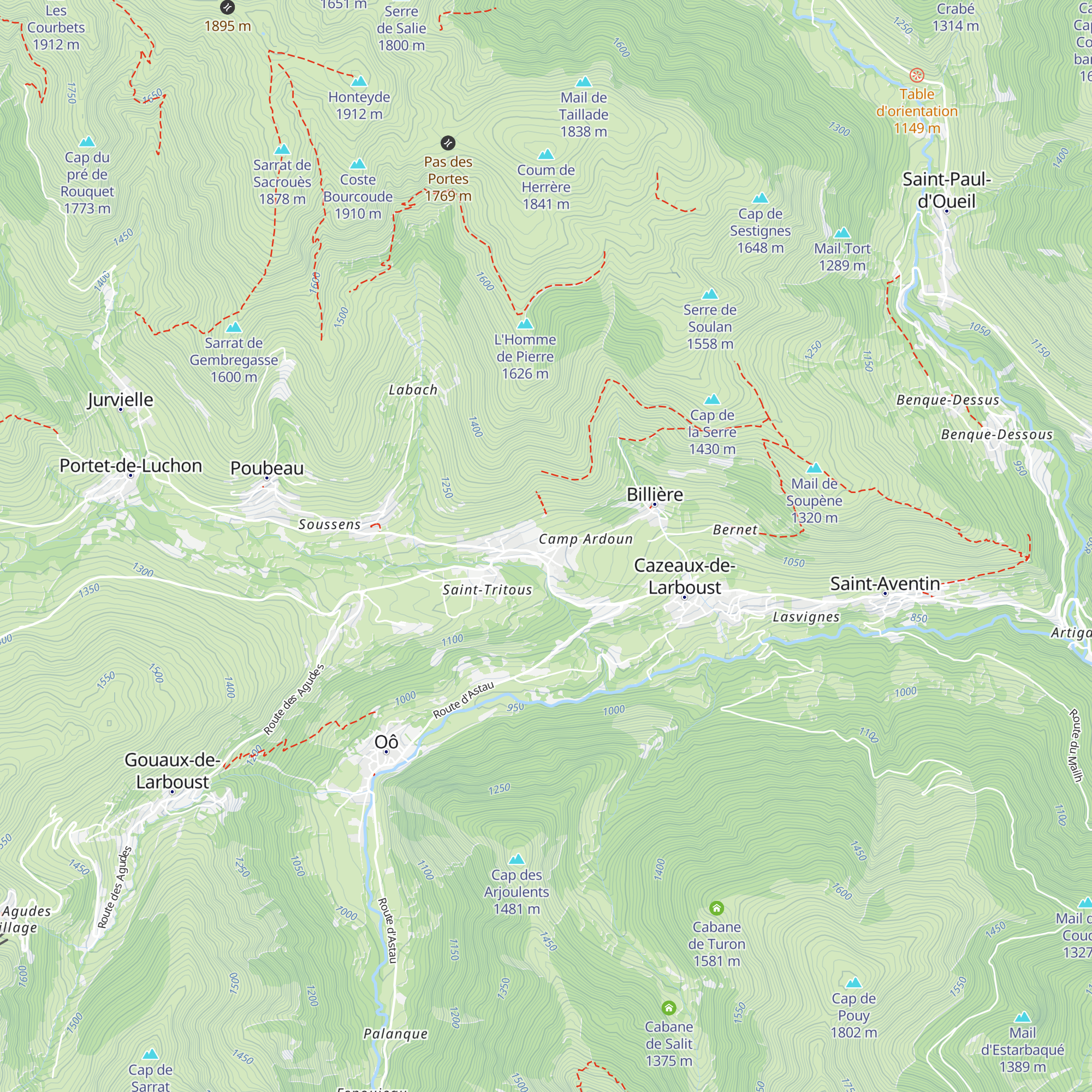 Camping Les Frênes map