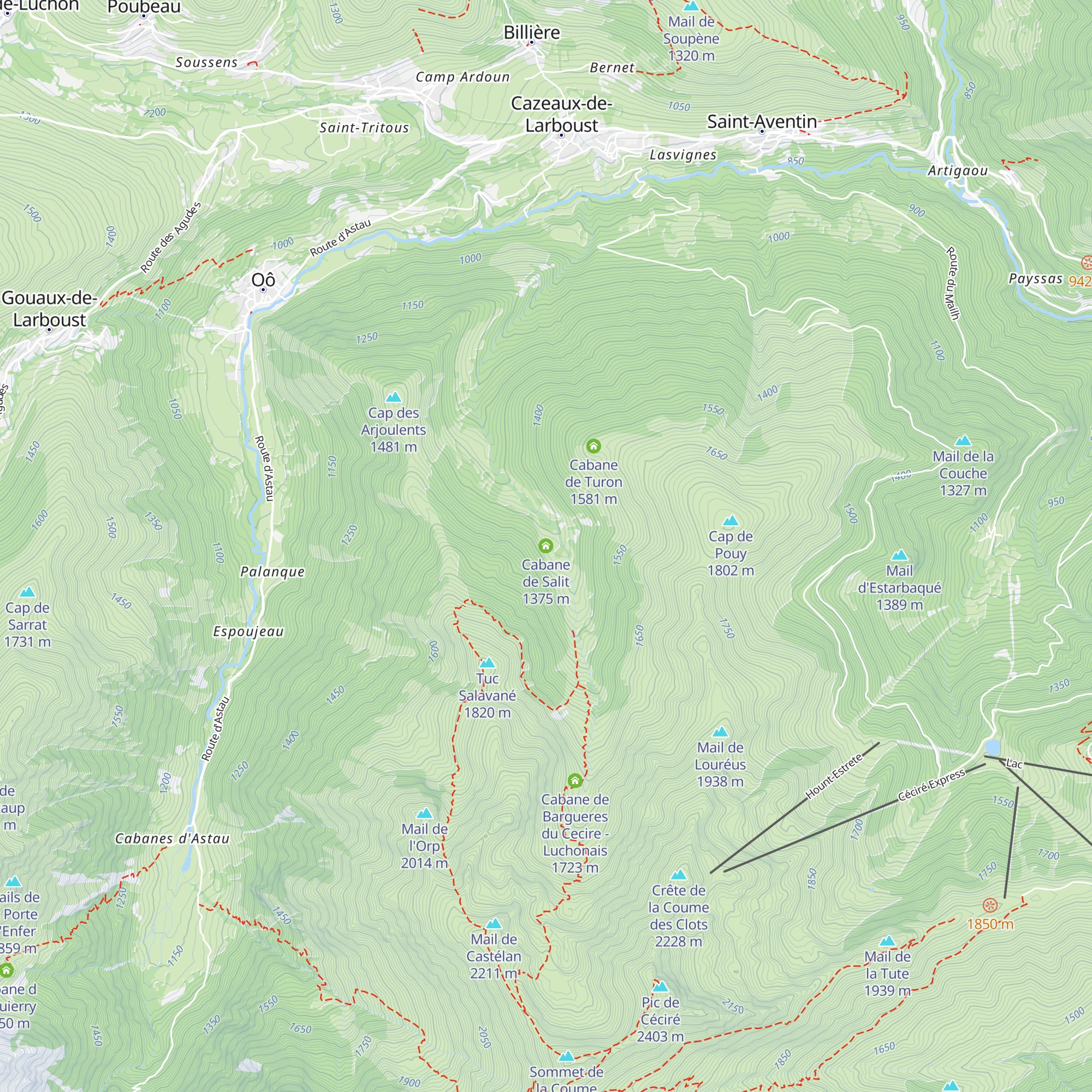 Cabane de Salit map