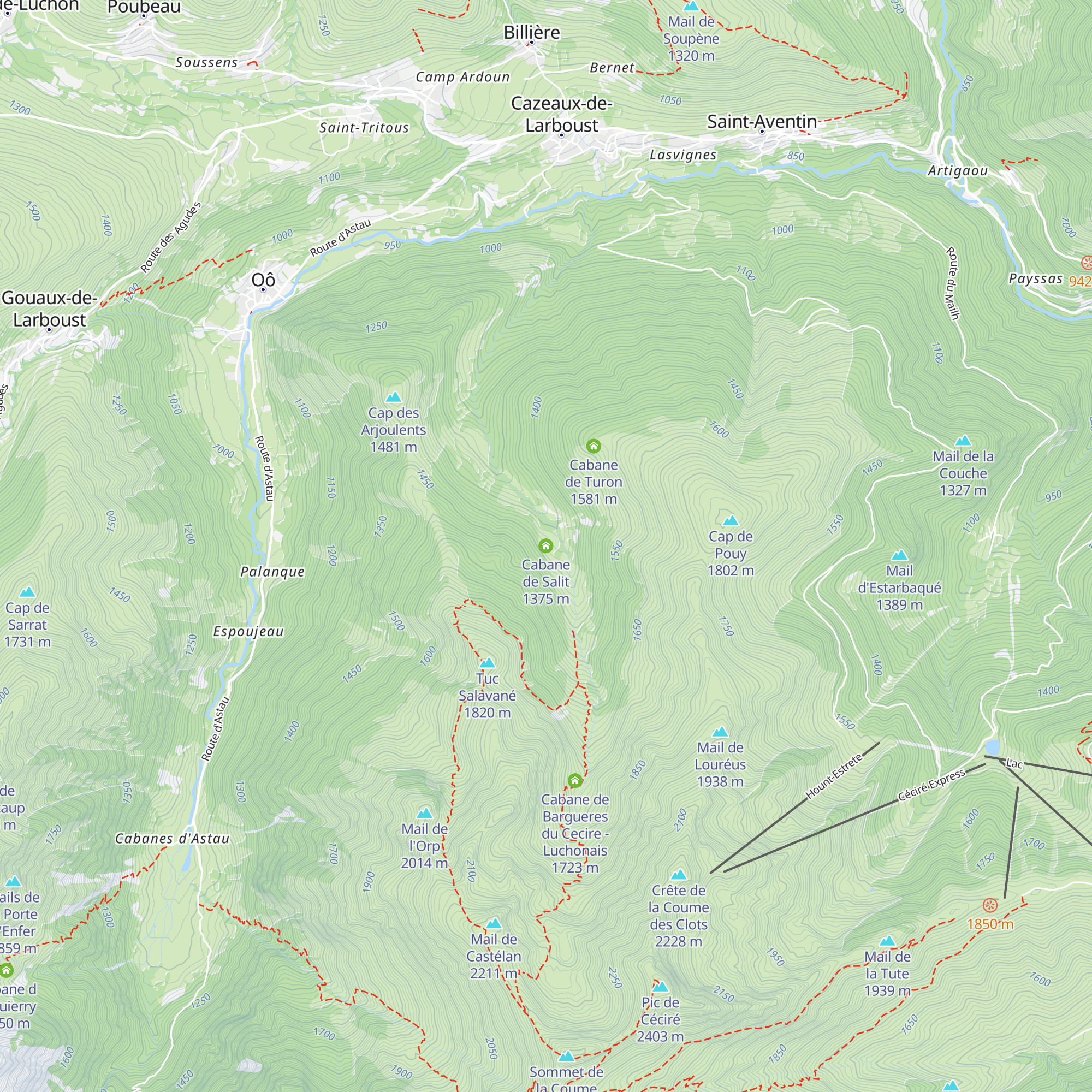 Cabane de Salit map
