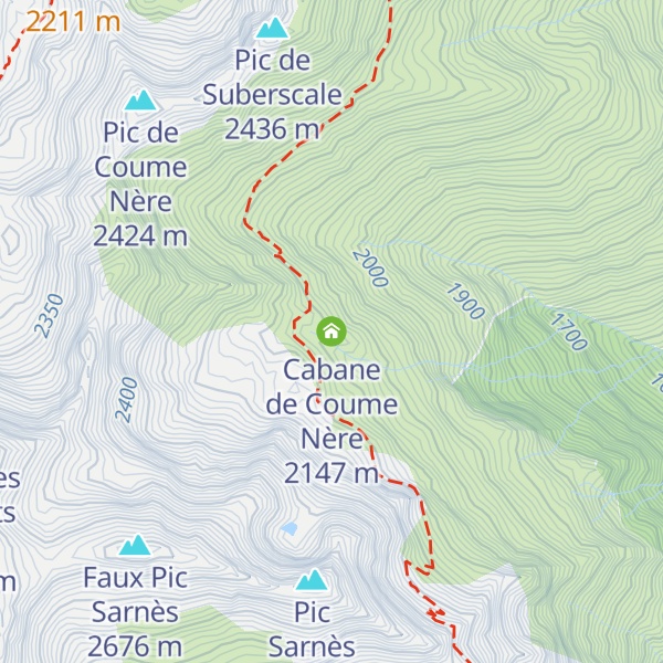 Map of Cabane de Coume Nère