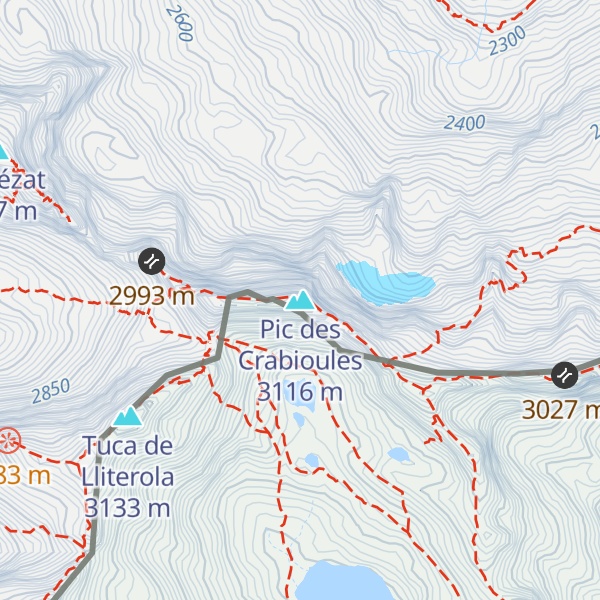 Map of Pic des Crabioules