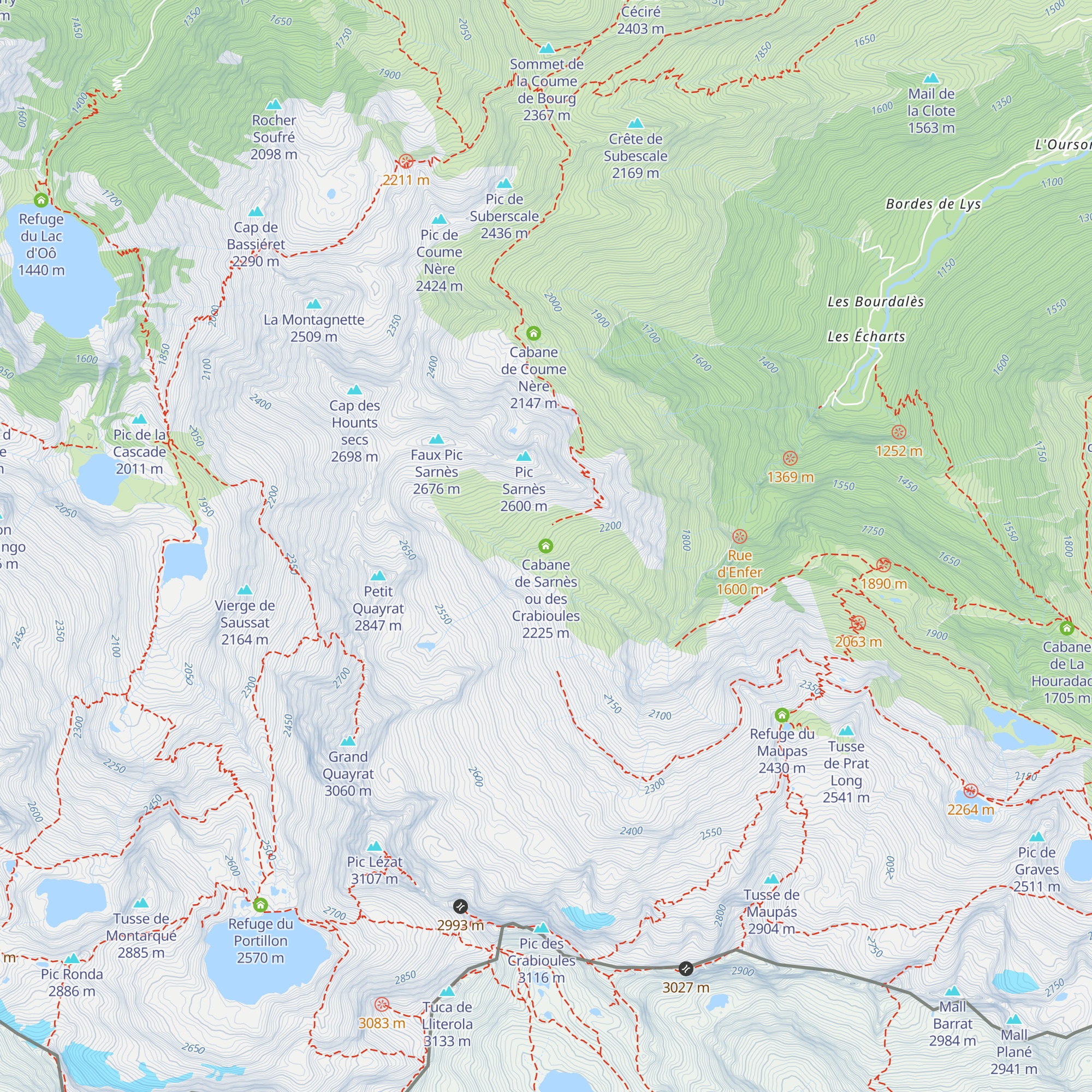 Cabane de Sarnès ou des Crabioules map