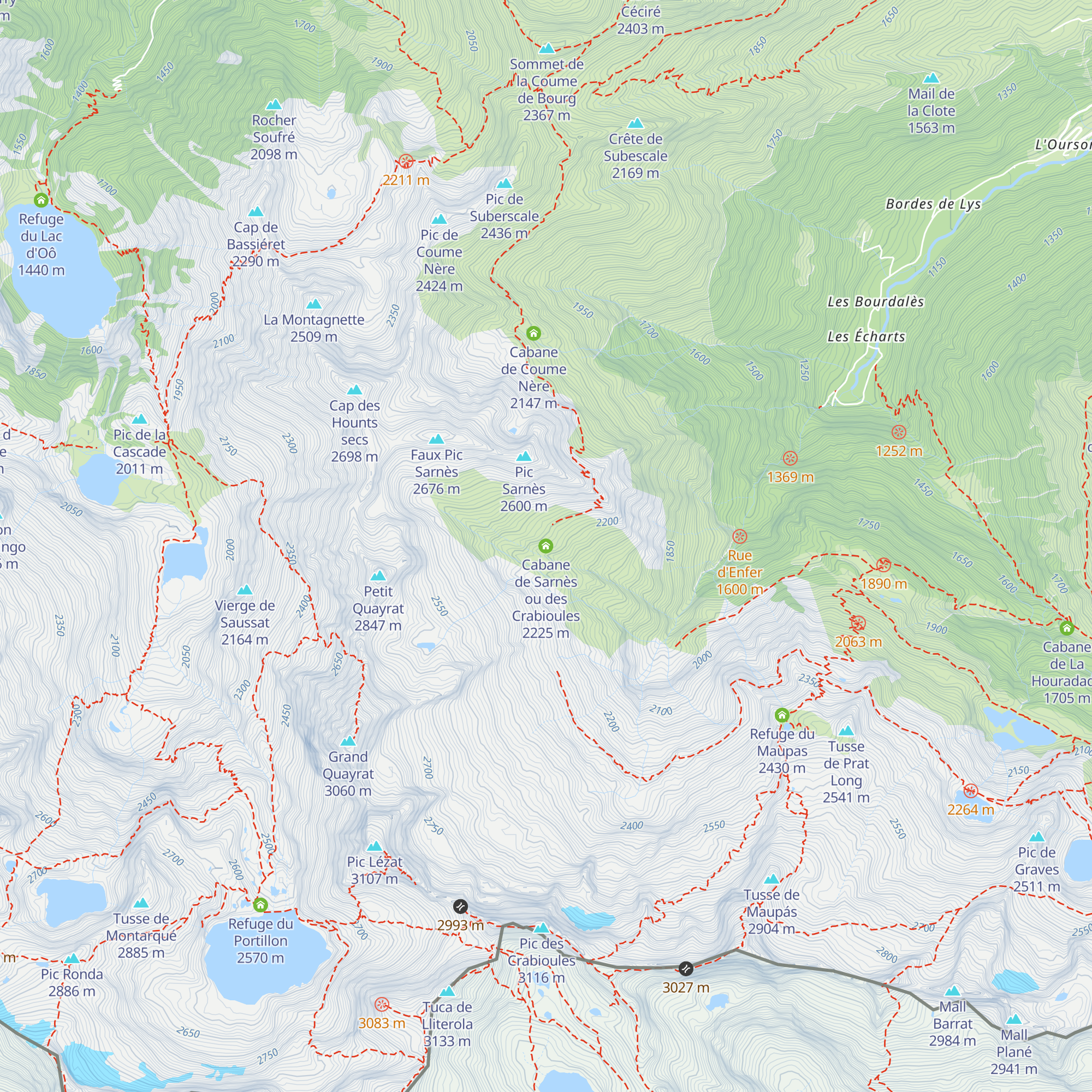 Cabane de Sarnès ou des Crabioules map
