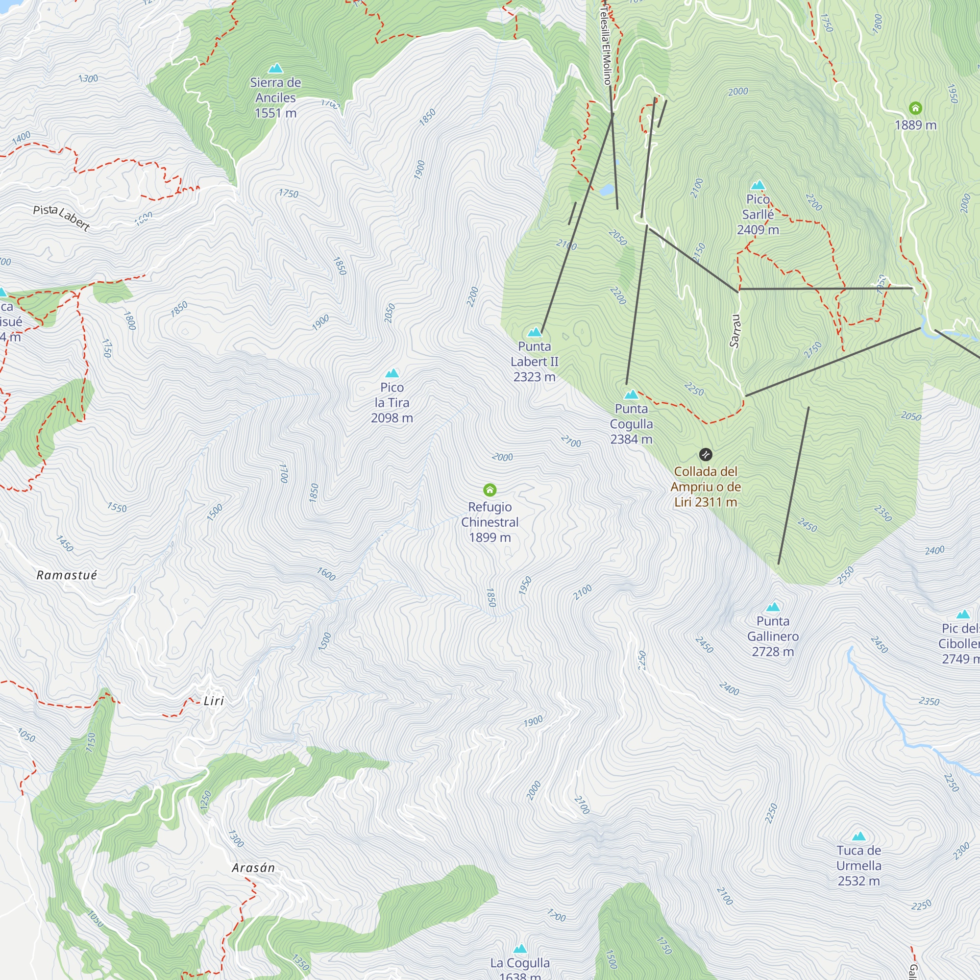 Refugio Chinestral map