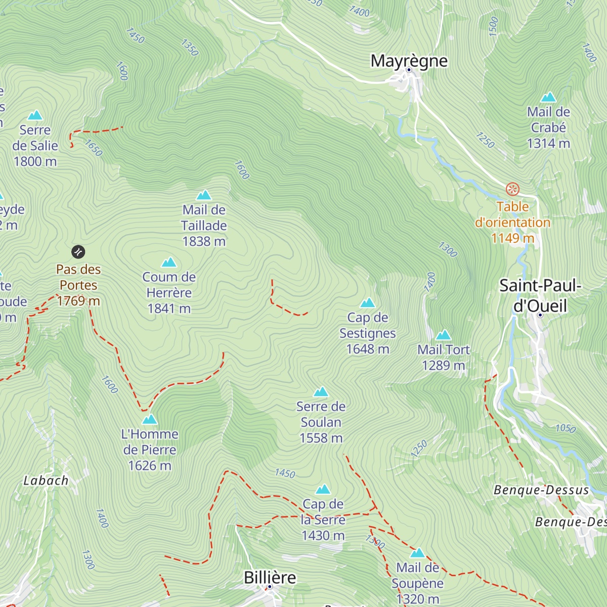 Cabane de Courreau de St Paul d Oueil - Luchonais map