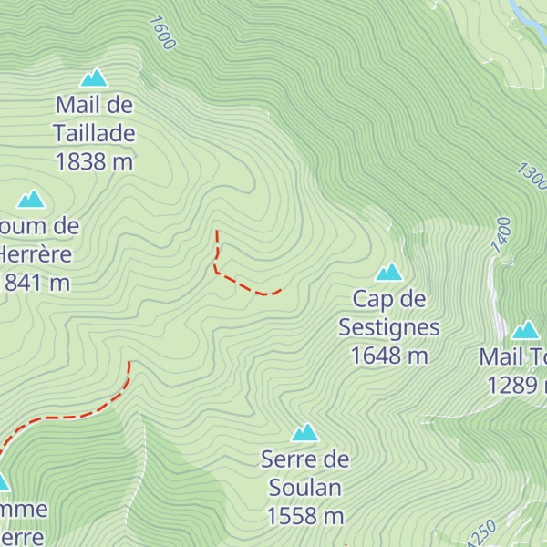 Map of Cabane de Courreau de St Paul d Oueil - Luchonais