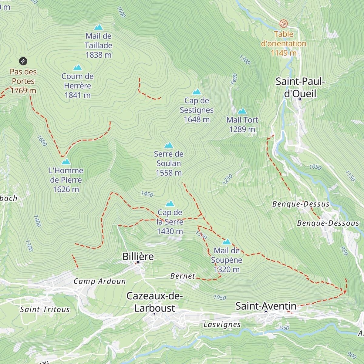 Cabane du Cap de la Prade map