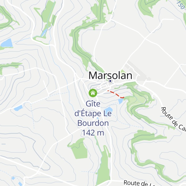 Map of Gîte d'Étape Le Bourdon