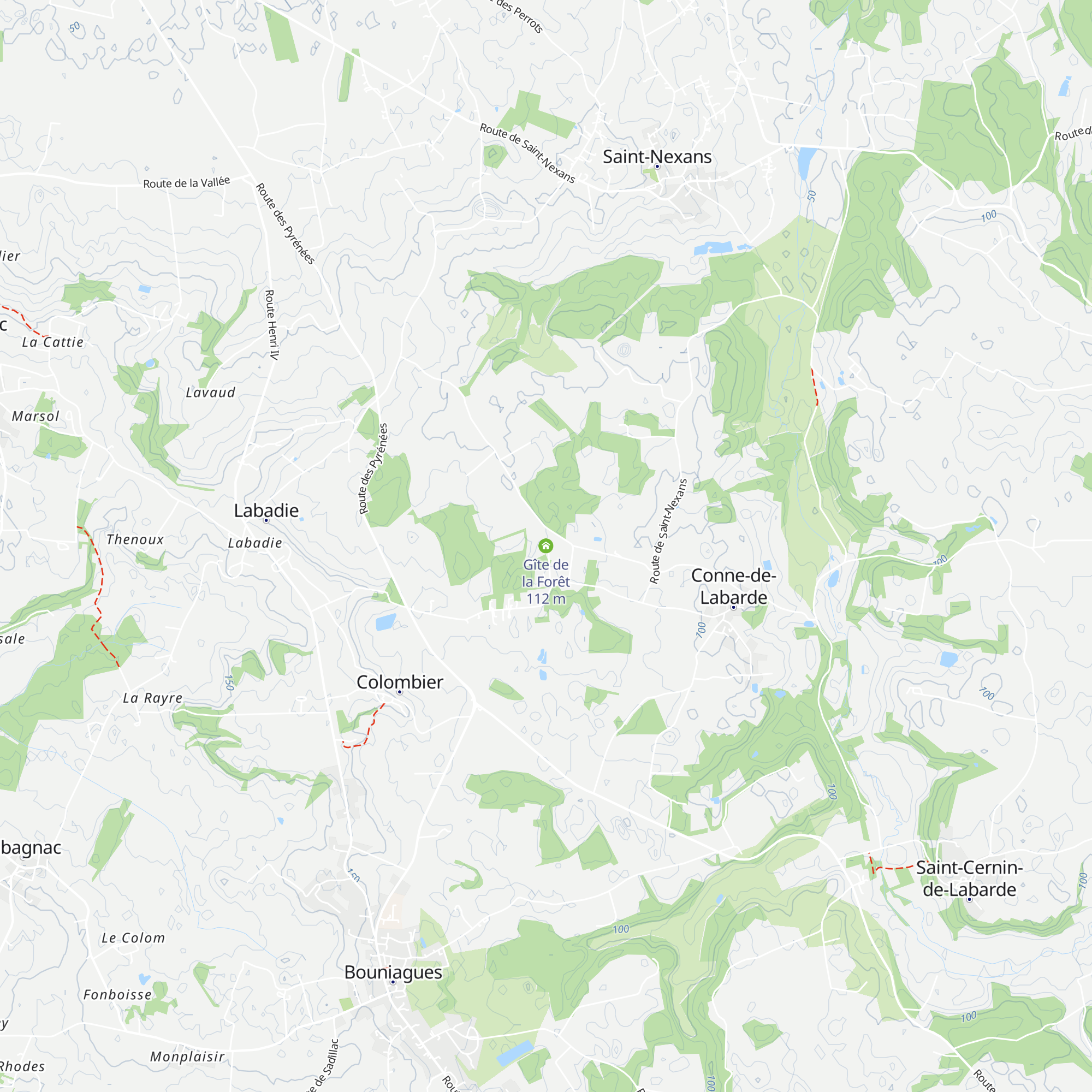 Gîte de la Forêt map