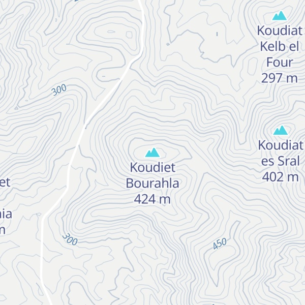 Map of Koudiet Bourahla