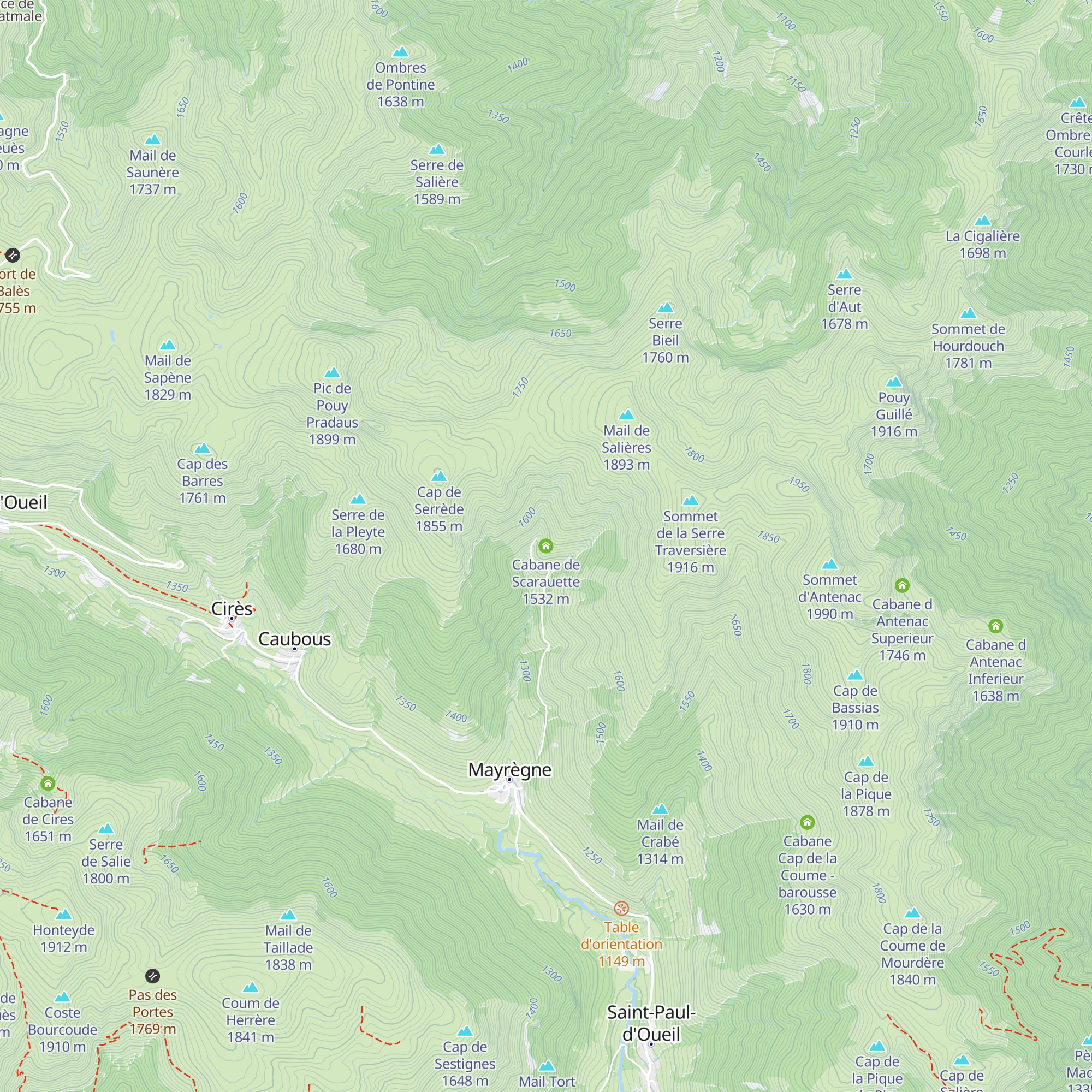 Cabane de Scarauette map