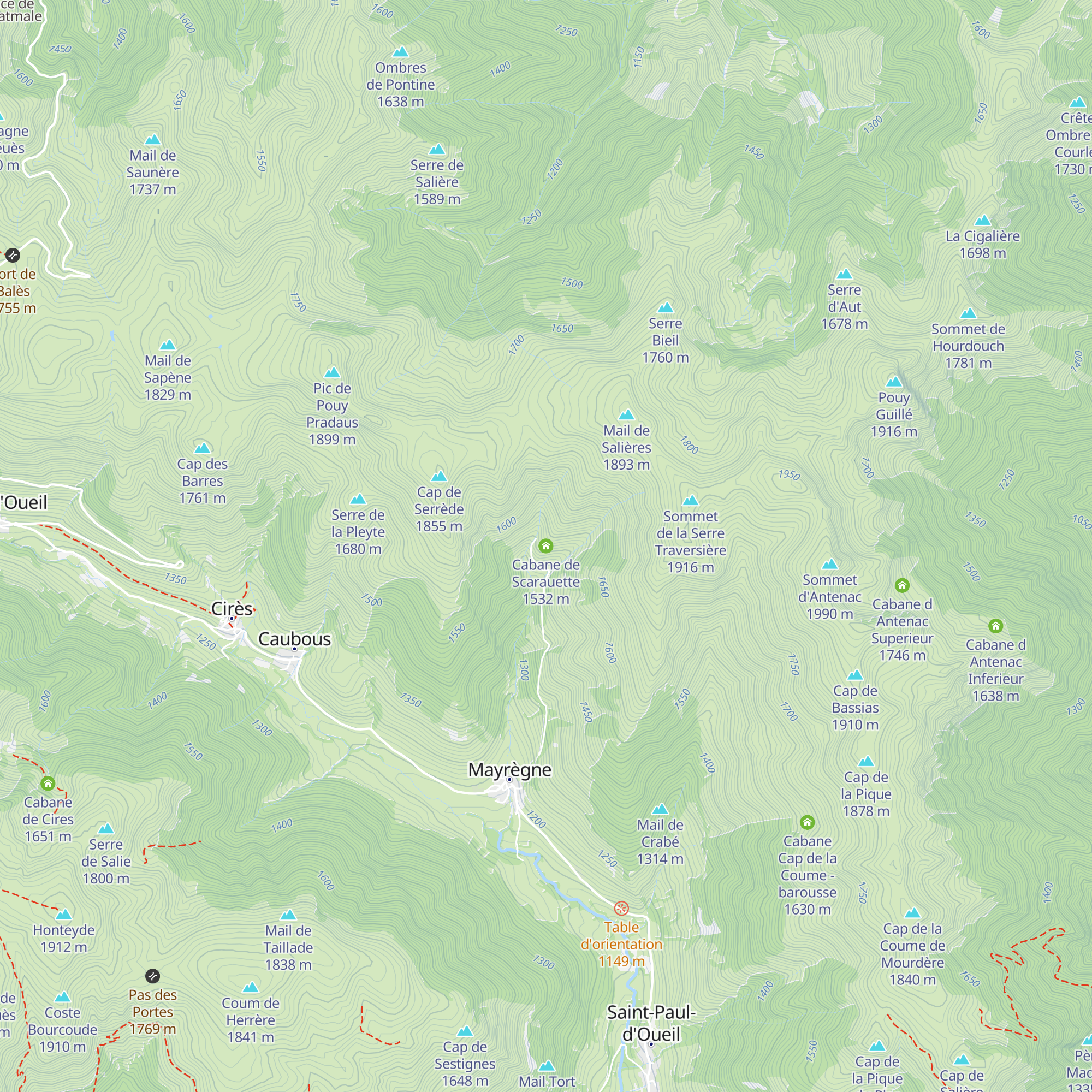 Cabane de Scarauette map
