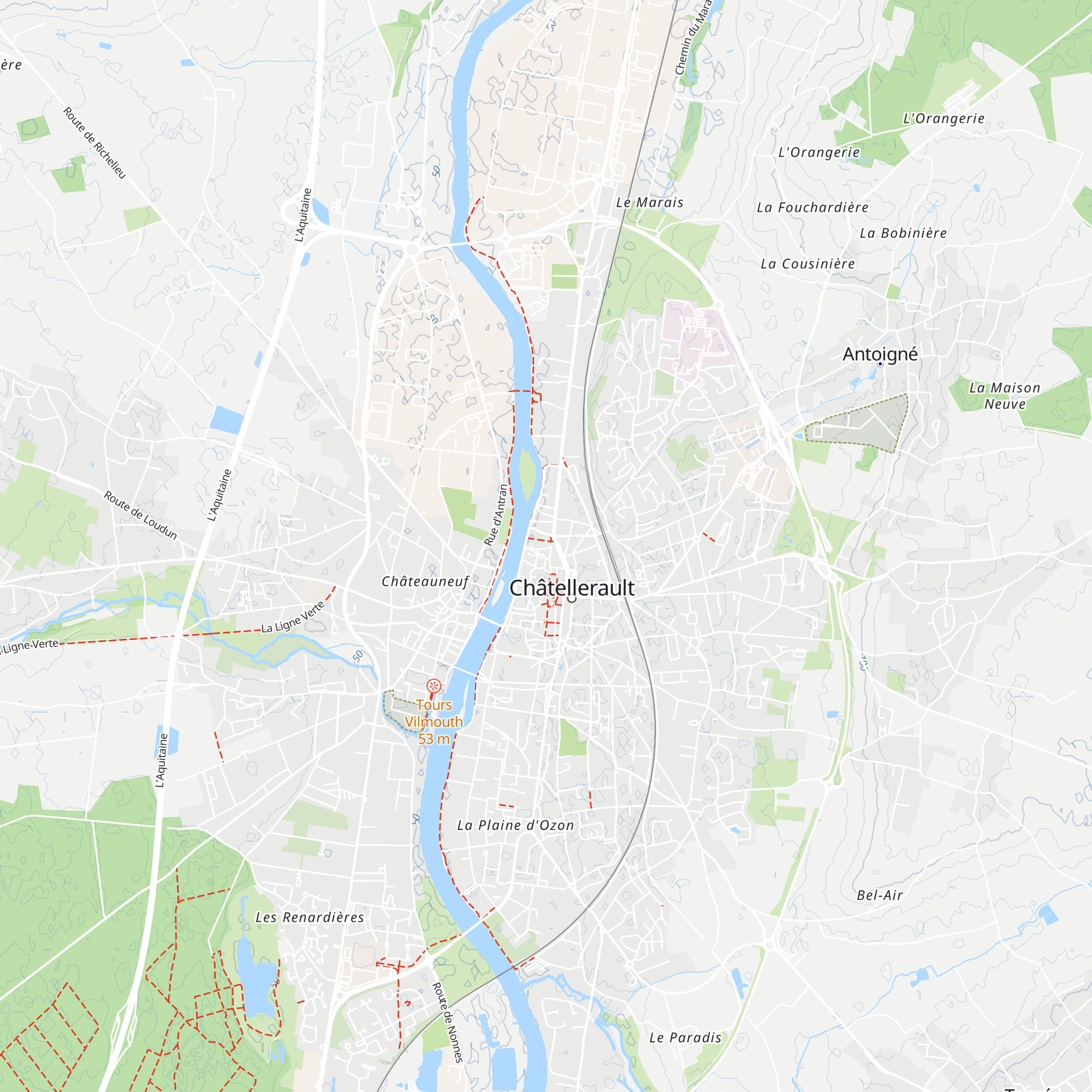 Office de Tourisme de Châtellerault map