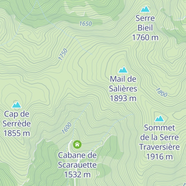 Map of Cabanes de la Plagne