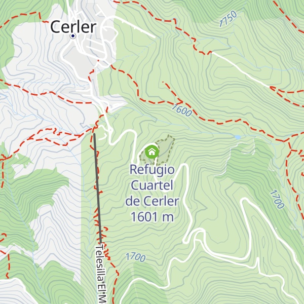 Map of Refugio Cuartel de Cerler
