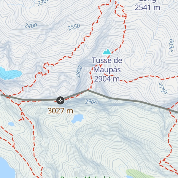 Map of Pic du Maupas