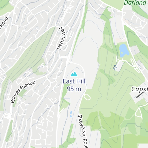 Map of East Hill