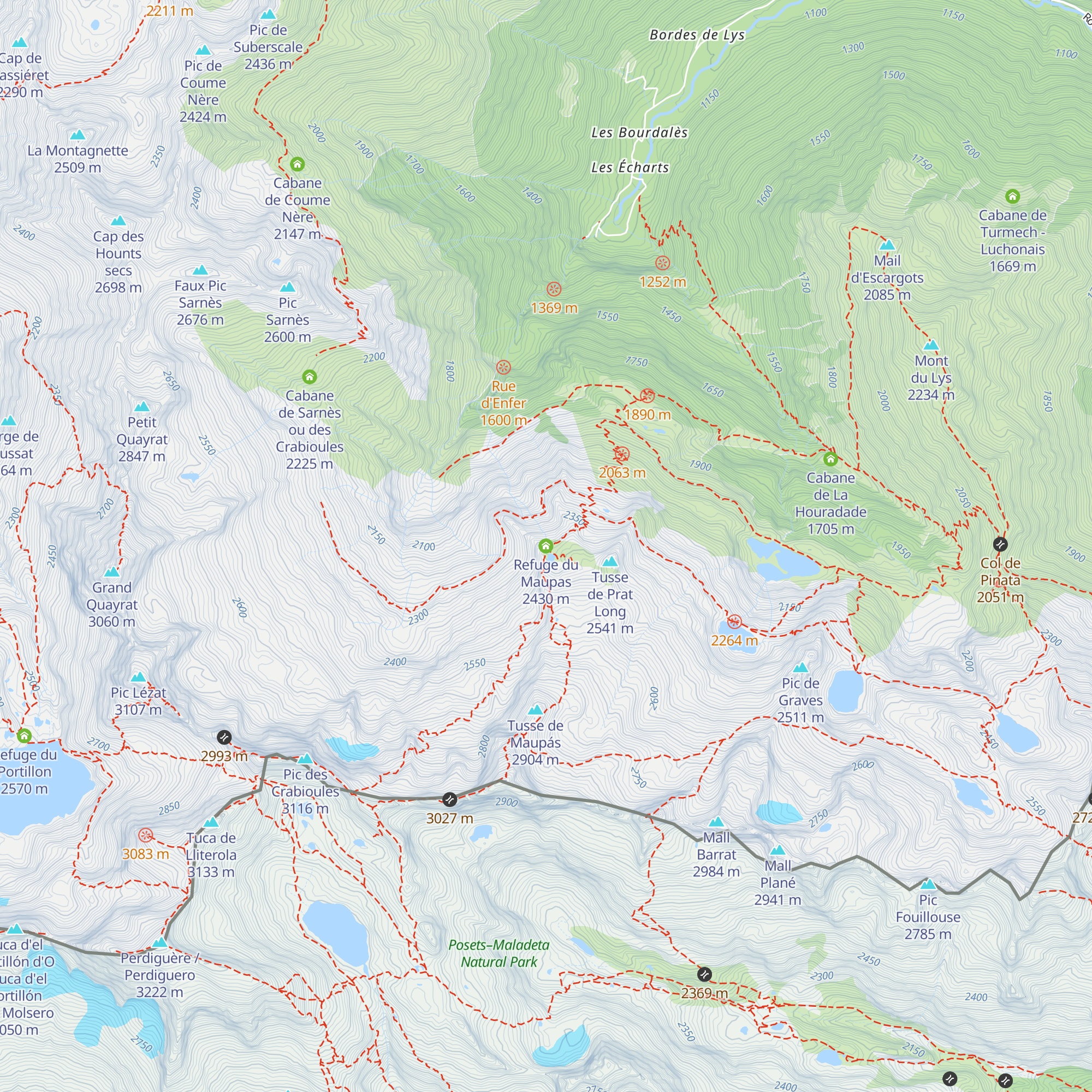 Refuge du Maupas map