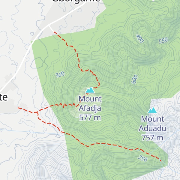 Map of Mount Afadja