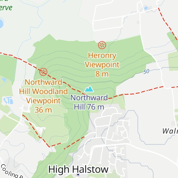 Map of Northward Hill