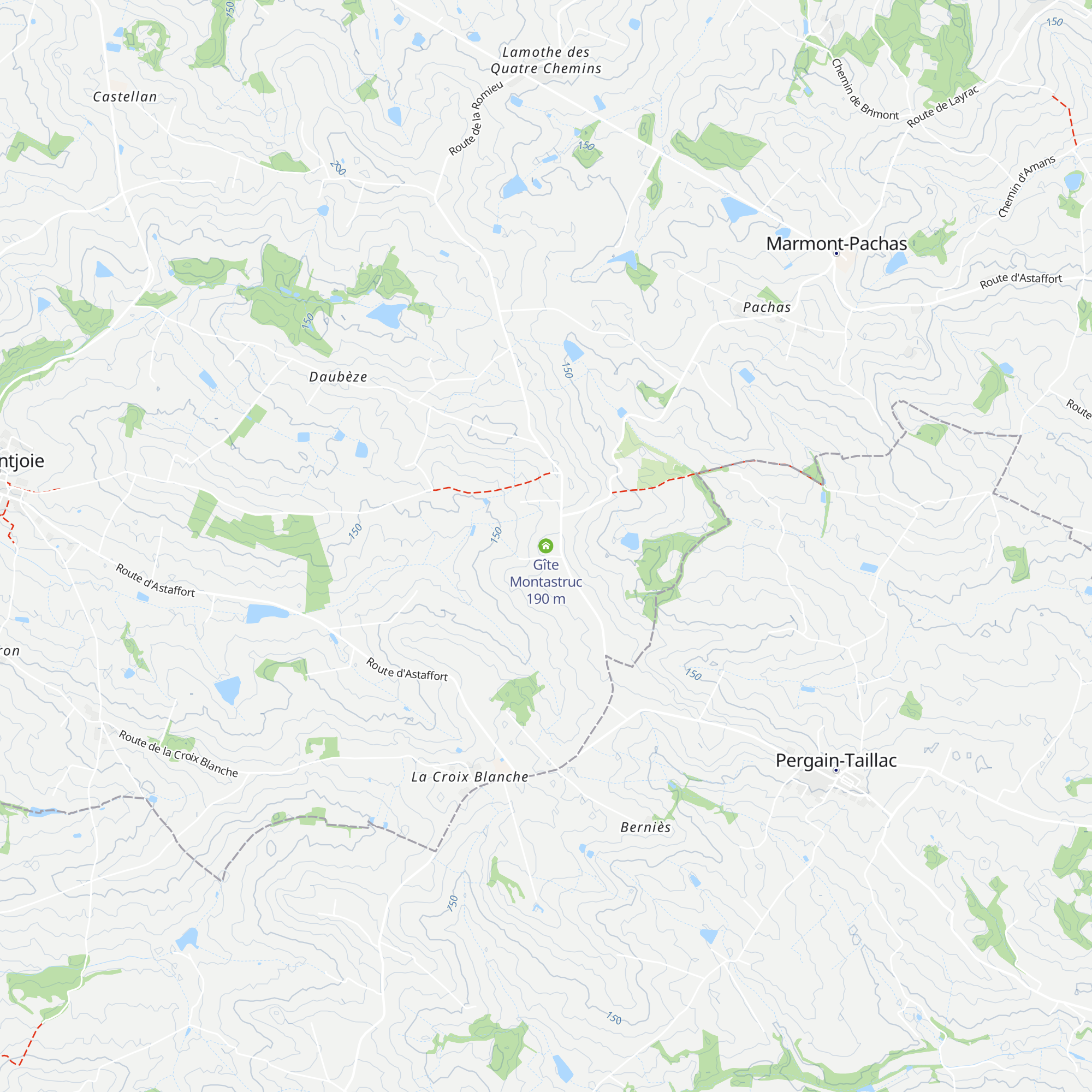 Gîte Montastruc map