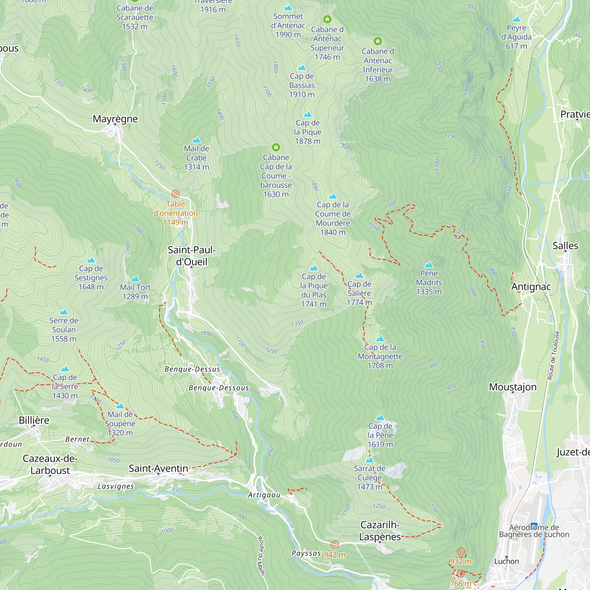 Cabane Gouasquet map