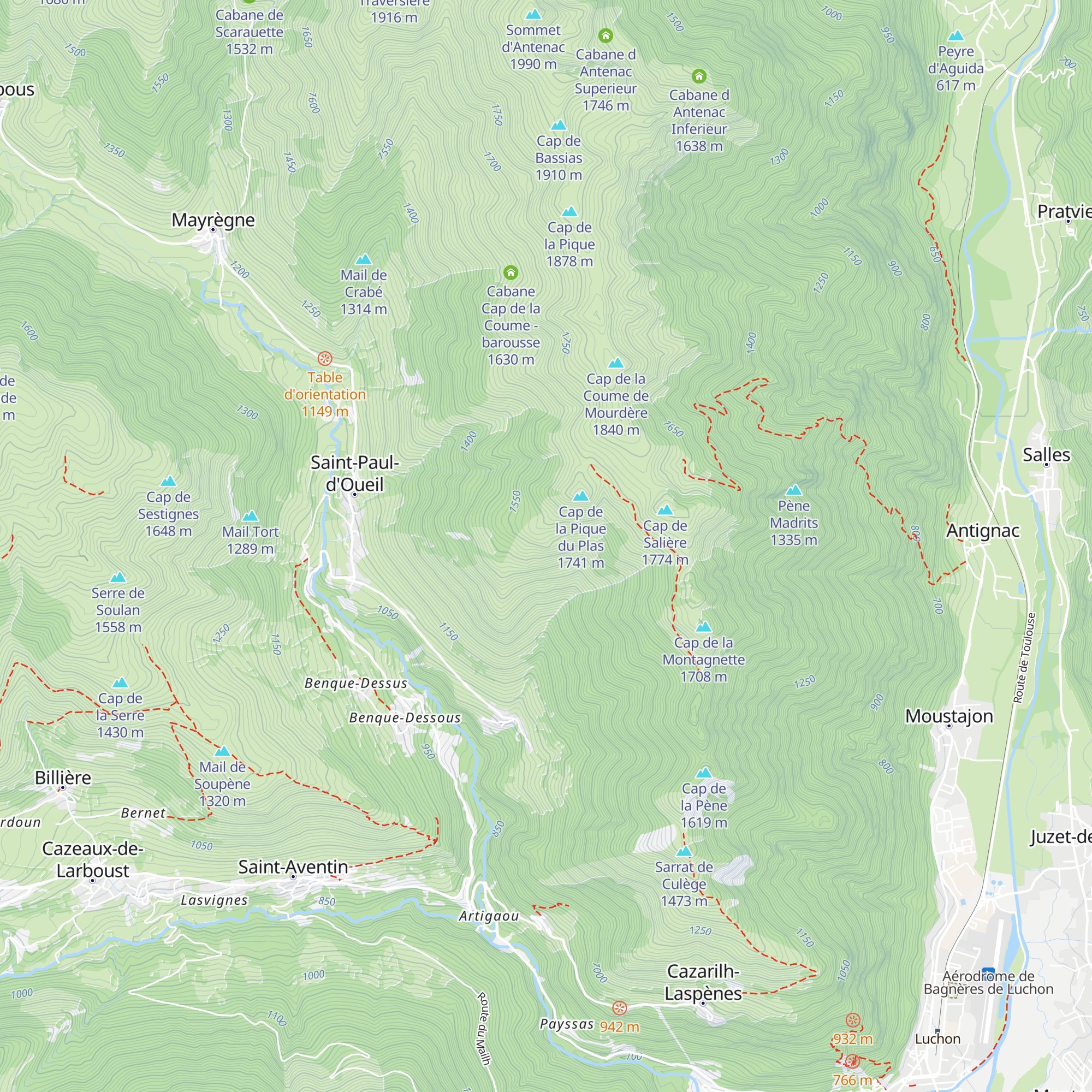 Cabane Gouasquet map