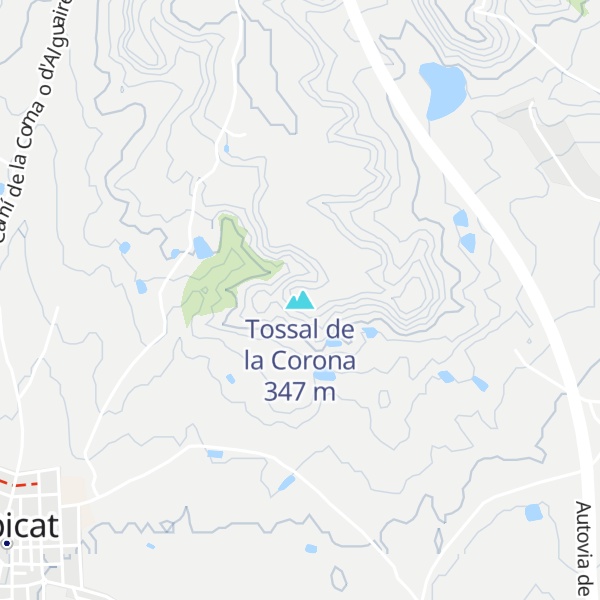 Map of Tossal de la Corona