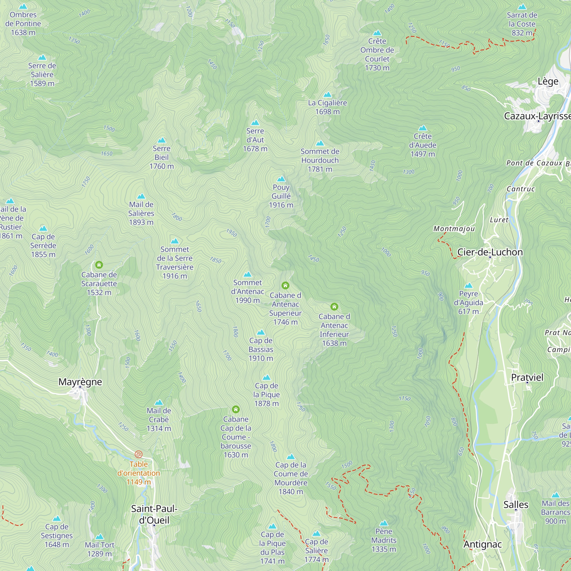 Cabane d Antenac Superieur map