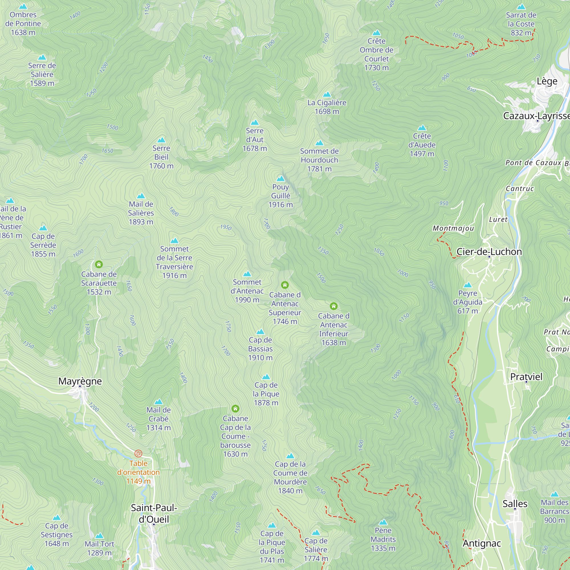 Cabane d Antenac Superieur map