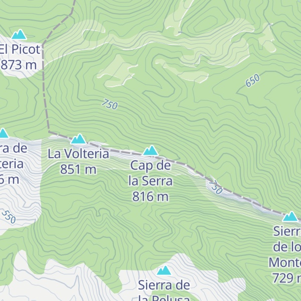 Map of Cap de la Serra