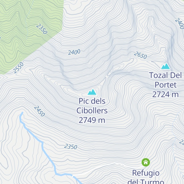 Map of Pic dels Cibollers