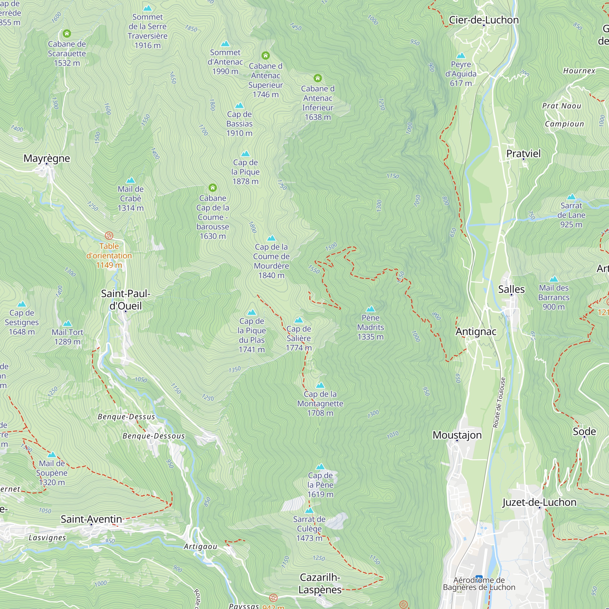 Cabane Cap de Salieres map