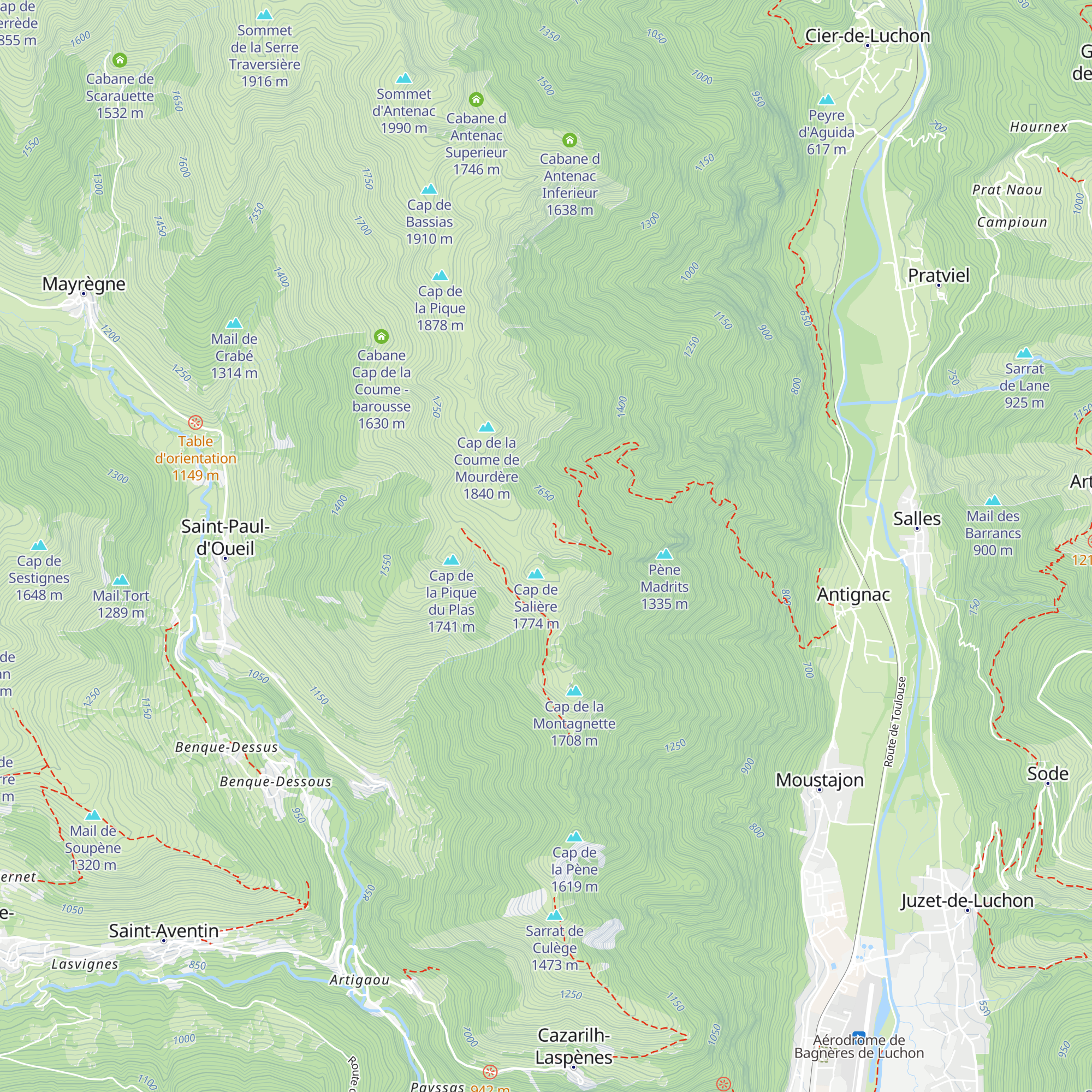 Cabane Cap de Salieres map