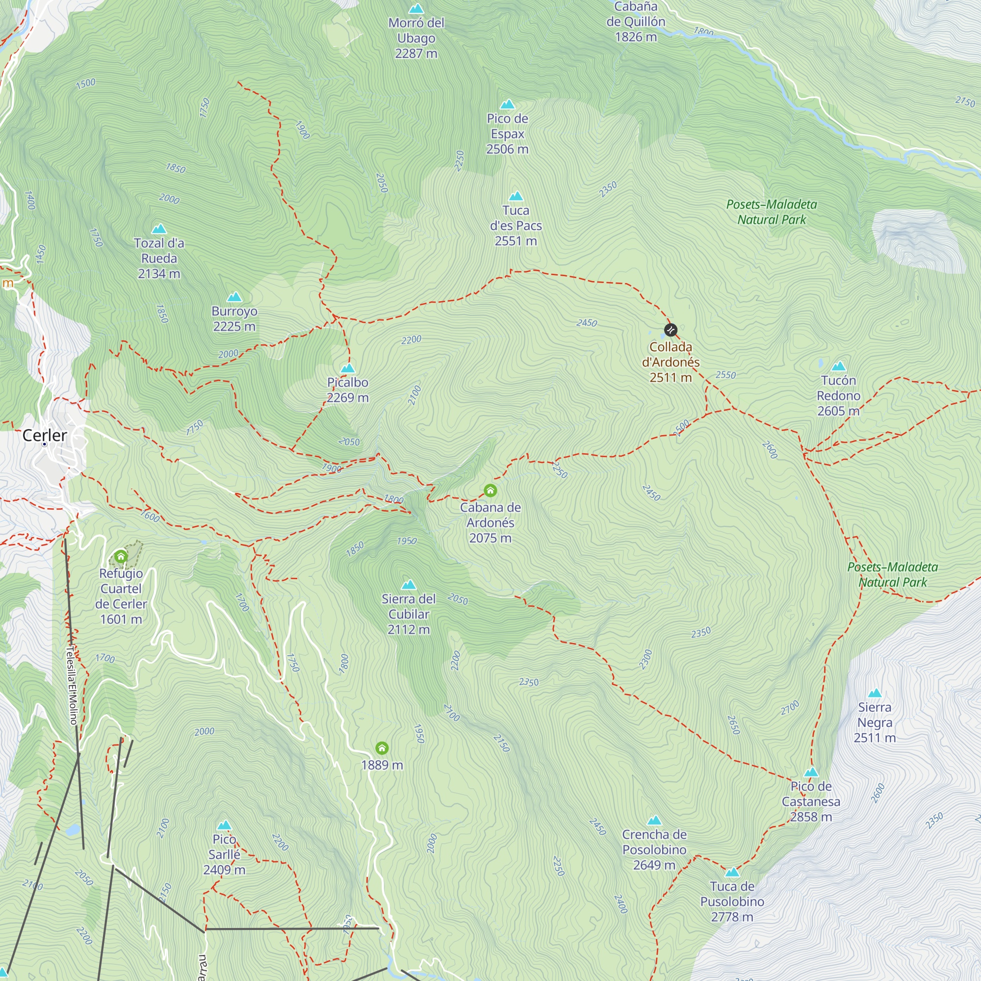 Cabana de Ardonés map