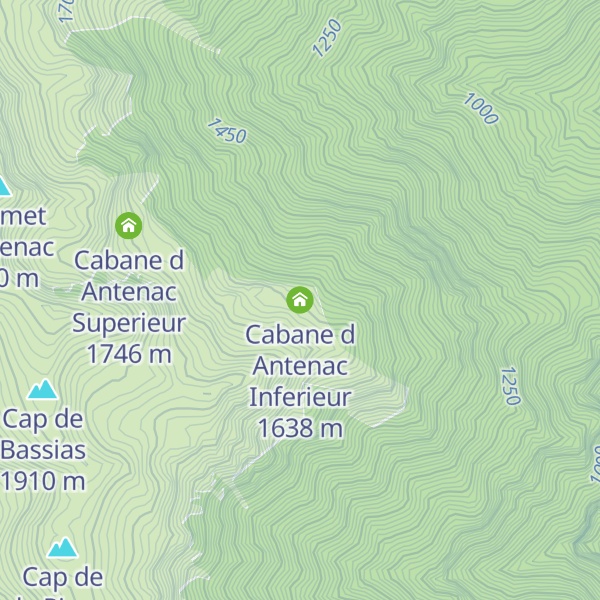 Map of Cabane d Antenac Inferieur