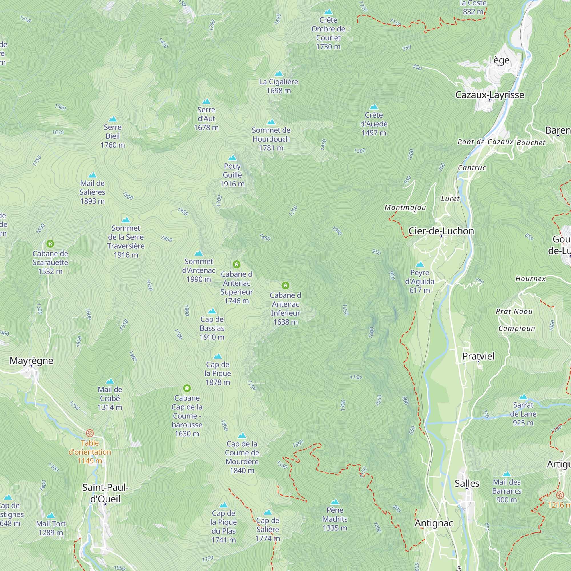 Cabane d Antenac Inferieur map