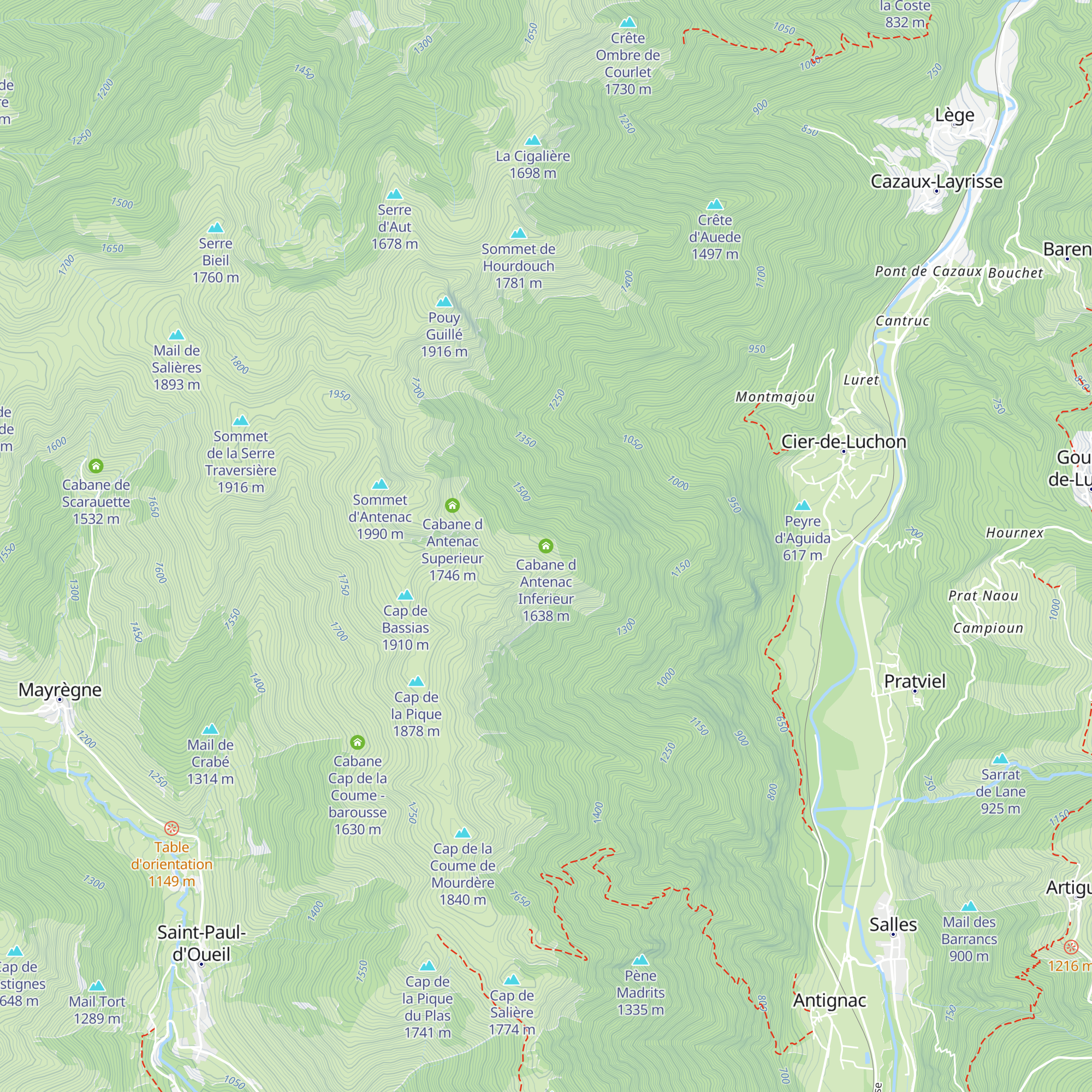 Cabane d Antenac Inferieur map