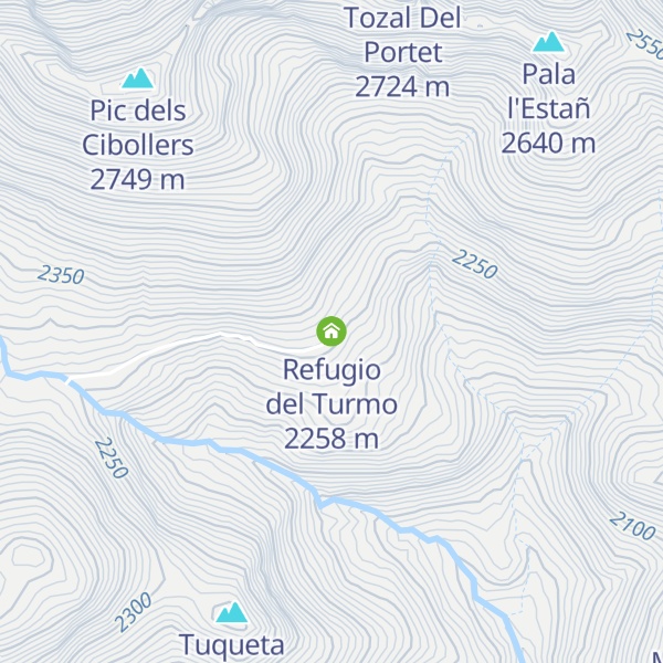 Map of Refugio del Turmo