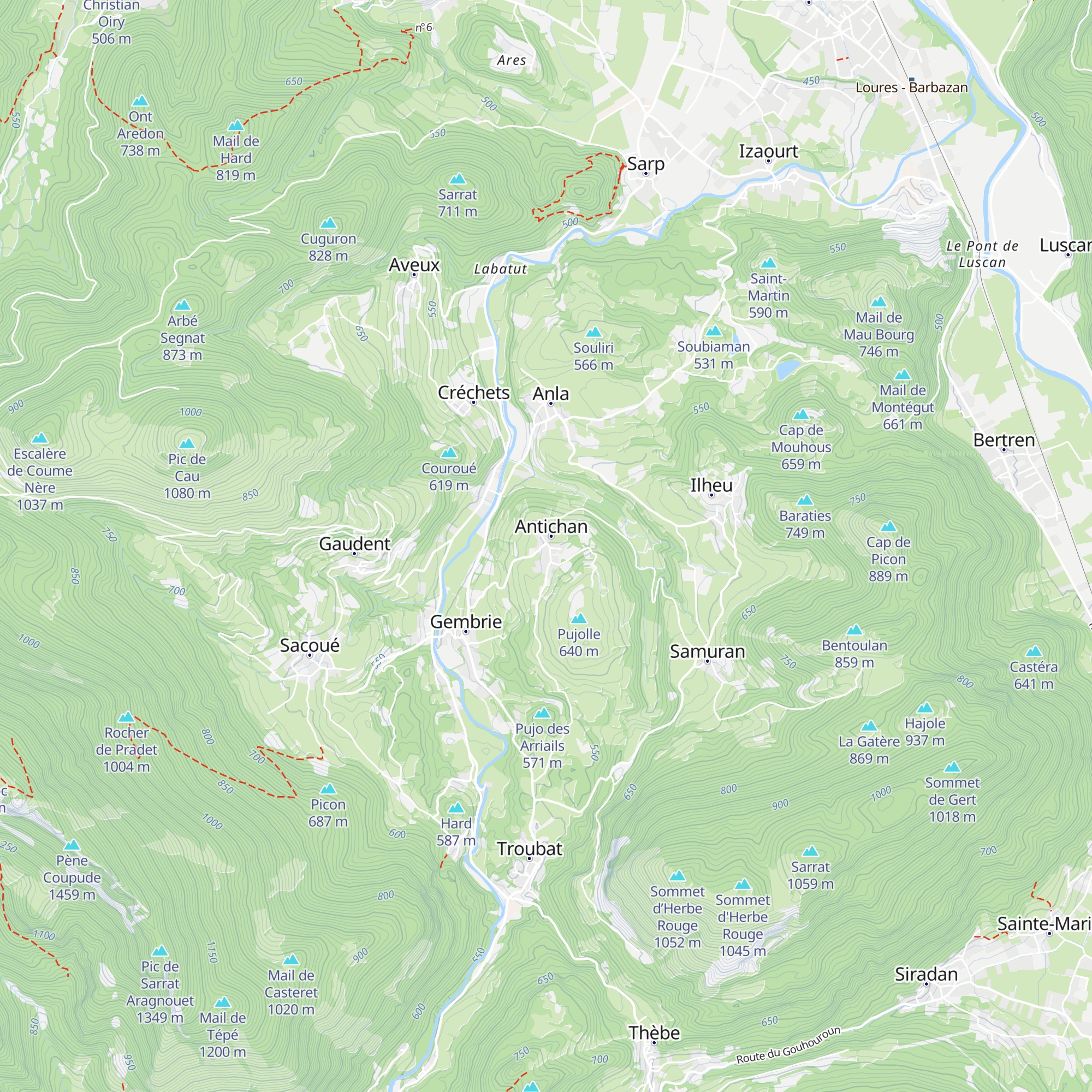 Gîte La Boutique Barousse Comminges map
