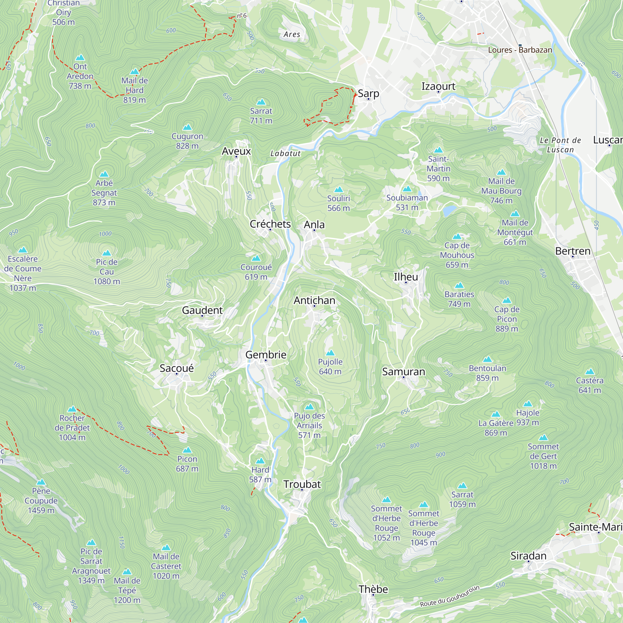 Gîte La Boutique Barousse Comminges map