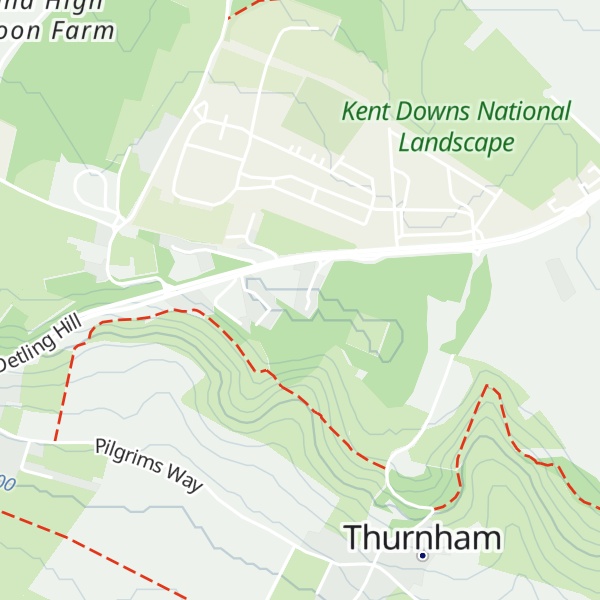 Map of Detling Hill