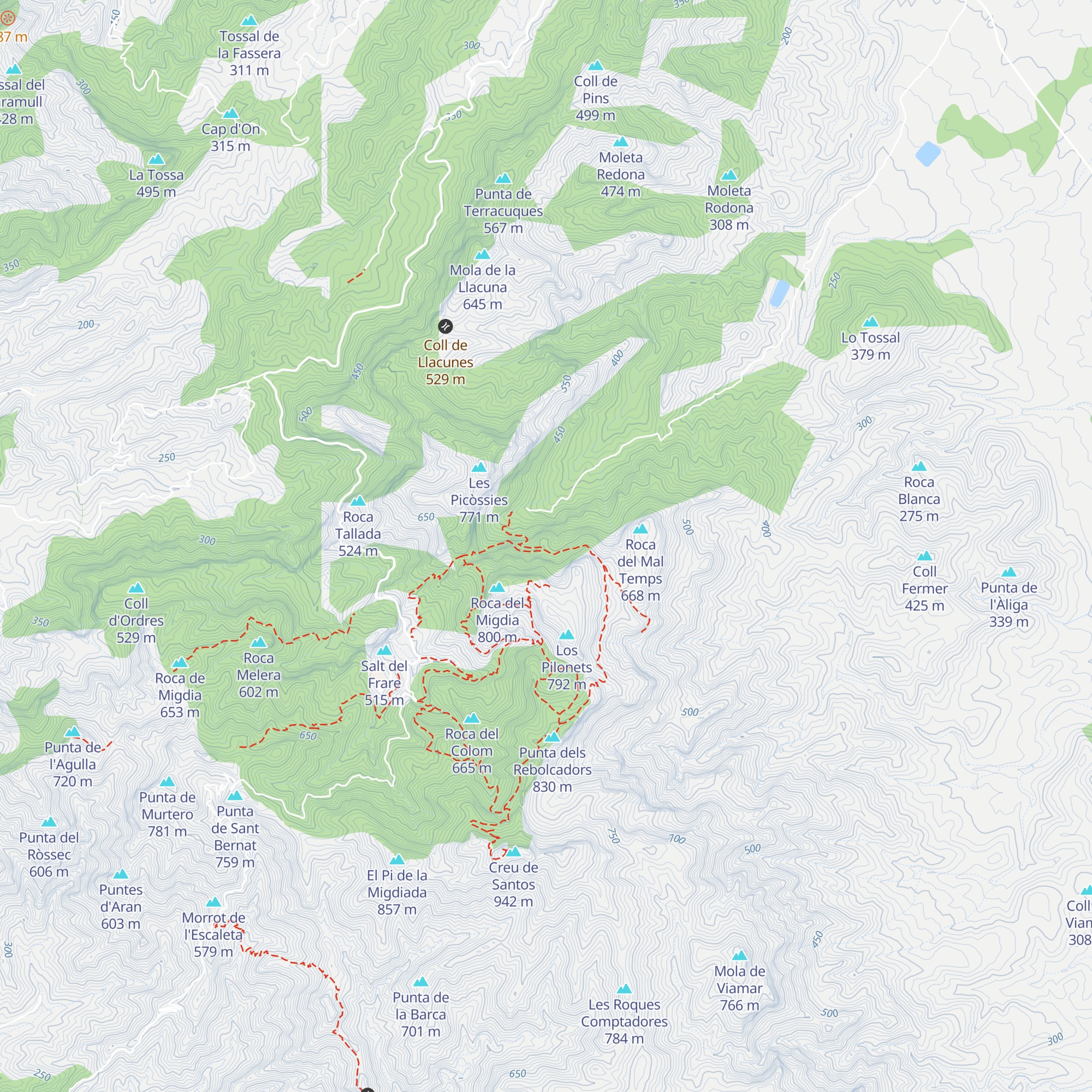 Refugi de la Font del Teix map