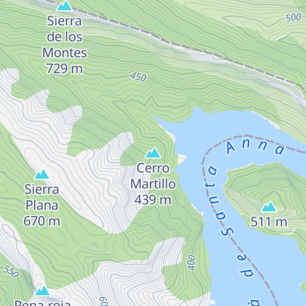 Map of Cerro Martillo